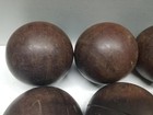 Antique Ironwood Wood Bocce Turf Yard Bowling Set 8 Balls 4 25    2 5  Jack