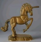 Unicorn 4 5    Tall Brass Figurine Statue