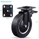 Heavy Duty 8 Inch Caster Wheels Set Of 4 Industrial Swivel Locking Casters With