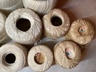 Vintage Lot Of 17 Crochet Thread Various Brands  Amounts  Types  Sizes Cotton