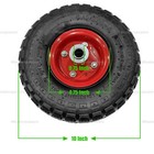 4 Pack 10 Inch Pneumatic Tire Wheels For Garden Carts Yard Dump Utility Wagon