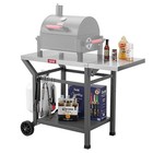 Feasto Outdoor Grill Table  40      x20       Movable Pizza Oven Table With Wheels