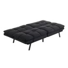 Mainstays Memory Foam Futon  Black Faux Suede Fabric  Sofa Bed
