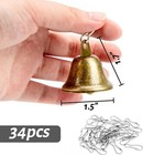 Craft Bells  34pcs Bronze Jingle Bells Vintage Bells  1 7  X 1 5   Small Brass B