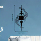 Modern Geometric Metal Wall Art Circular   Square Abstract Wall Sculpture - Mini