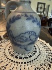Rowe Pottery Works Cambridge Wi Jug Plug In Lamp Blue Salt Glaze Sleeping Deer