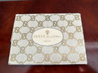 Vintage New In Box Authentic Gucci Beige brown Gg-monogram Canvas Stripe Wallet
