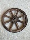 9  Wooden Steel Belted Buggy Wagon Wheel Antique