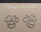 Disney X Baublebar Minnie Mouse Bride Rhinestone Earrings Silver Tone Jewelry