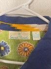 Vintage Sacred Threads Graphic Floral Patchwork Shirt Jacket Art To Wear Sz M
