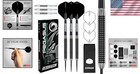 Darts Set With Black Flights And Shafts - Professional 80  Tungsten Collection