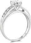 2 10 Ct Round Brilliant Cut Engagement Wedding Ring Trellis Real 14k White Gold