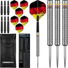 22g 90  Tungsten  German Flag Patriot X Steel Tip Dart Set  Flights   Shafts    