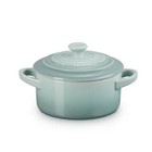 Le Creuset Mini Round Cocotte Sea Salt Gray 8oz 250ml New In Box