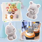 Jungle Safari Animal Cake Toppers     Lion Giraffe Monkey Hippo Elephant For Baby 