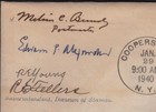 1940 Fenimore Cooper Sc 860 Signed By Dignitaries   Postmasters To Wunder