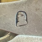 Five Antique American Coin Silver Spoons Fiddle Pattern Feathered Profile Mark