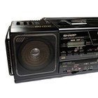 Rare Vintage Sharp Wq-cd30 Twin Mechanism Double Cassette Cd Player Boombox Read