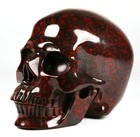 Huge 5 0  Chicken Bloodstone Carved Skull  Super Realistic  Crystal Healing