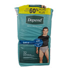 Depend Fresh Protection Adult Incontinence Underwear For Men Disposable Size S-m