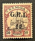 Travelstamps  Germany Colonies Samoa Stamps 4d On 50pf Mint Og H    Signed Unwmk