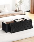 Storage Ottoman Bench  Folding Tufted Ottomans With Storage  Extra Large 140l   