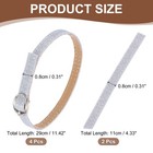 2 Pair Replacement Ankle Strap For Heels Shoe Band  Silver