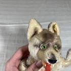 Steiff Loopy Wolf Hand Puppet 1965-67 Vintage German Mohair Toy With Tags