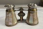 Antique Soci  t   D optique Paris Mother Of Pearl Opera Glasses case   excellent  