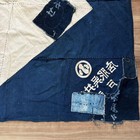 Vintage Japanese Boro Sashiko Indigo Patchwork Fabric 128x130cm Large Textile