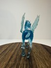 Blue Transluscent Pegasus Flying Horse Figure Cake Topper