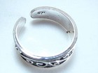 Cascading Waves Toe Ring Adjustable 925 Sterling Silver Corona Sun Jewelry