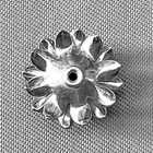 Lotus Flower Bead Caps 11mm Antique Silver Plated Alloy Q24 Per Pkg