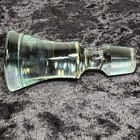 Large Vintage Flat Top Clear Glass Bottle Decanter Stopper Plug 4 3 8 