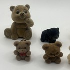 7 Pc Vintage Flocked Bear Lot 3   -1   