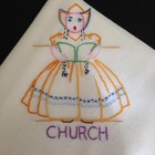 6 Vintage Embroidered Flour Sack Dish Towels - Euc