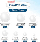 70 Pieces Clear Round Cabochons Flat Back Glass Cabochons Dome Tiles Transparent