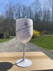 Moet   Chandon Acrylic Champagne Goblets     White W  Gold Lettering  case Of 6 