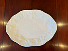 Tabletops Unlimited Nature 21   x15    Ceramic Oval Serving Platter White Vgc