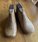 Antique Pair Child Cobbler Shoe Molds Form Wood Wooden Size 3 1 2