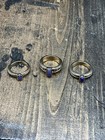 Barse Lavender Agate Stack Ring Trio- Bronze- 6-nwt