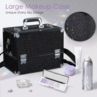 Makeup Train Case Large 6 Tray Professional Organizer Box - Cosmetic Make Up