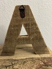 Letter A Distressed Rustic Primitive Wooden Wall Hanging Alphabet Letter Initial