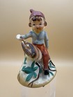 Vintage Pixie Elf Riding Stag Beetle Figure Figurine Occupied Japan Ceramic