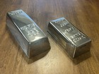 Large Ceramic 10  999 Fine Silver   8  9999 Swiss Bank Gold Bar Coin Piggy Banks