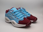 Reebok Question Low Allen Iverson Cobalt Maroon Blue Suede Men s Size 8 Nwob