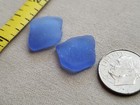 Genuine Pure Beach Sea Glass Surf Tumbled Cornflower Light Blue Small Frosted R4