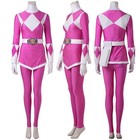 New Pink Ranger Zyuranger Adult Women Cosplay Costume Outfit  Team Uniform Suit