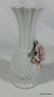 Sophia-ann Floral Vase 8 5  Tall 3d Pink Rose And Bow Ribbon Design Used