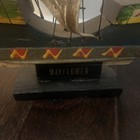 Vintage Mayflower Wooden Model Ship Hand Painted Nautical Decor